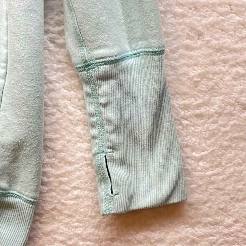 Zella Womens Cowl Neck Sweatshirt Large Mint Green Drawstring Pullover Athletic - Picture 6 of 11